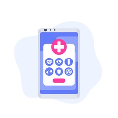 Telemedicine, online medical services vector icon