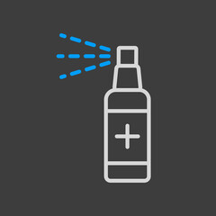 Anti-bacterial sanitizer spray, hand sanitizer vector icon
