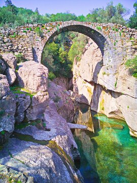 Turkey spring tazy canyon river spring bridge arch