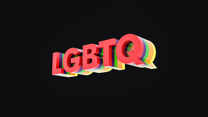 Obraz premium 3d Rendering Love Colors and Peace