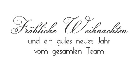 Schriftzug  "Fröhliche Weihnachten" als Druckvorlage für Weihnachtskarten Gestaltung, Kartentext