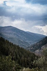 mountains and clouds