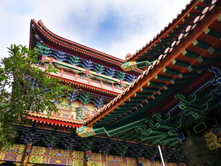Fototapeta premium Traditional Chinese ancient architecture monastery