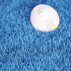 Colorful Textured Easter Eggs Lays on Shiny Blue Grass