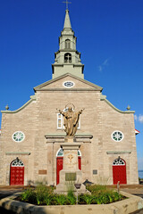 Quebec; Canada- june 25 2018 : historical church of Saint Jean