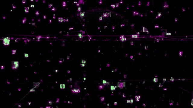 social network and big data concept with linked by purple lines people portraits and the earth planet model on the background, 3d rendering 4K. - Powered by Adobe