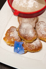 Homemade banana pies with flour