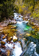 mountain river in autumn