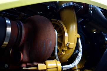 Turbine on a tractor or truck engine