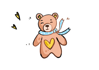 Bear Clip Art Cute Bear clip Art Bear doodle Bear Hand drawn Bear icon kawaii Bear