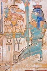 Blue Isis goddess with food tray - 425031916