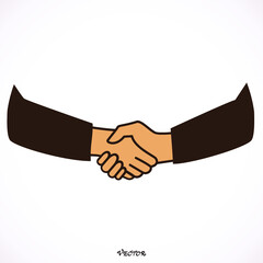 Simple icon of handshake sign.