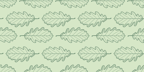 Fototapeta na wymiar Leaves pattern vector background, botanical illustration