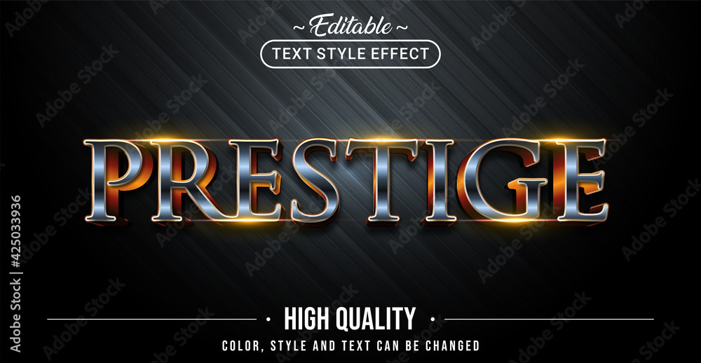 Aufkleber editable text style effect - prestige text style theme.