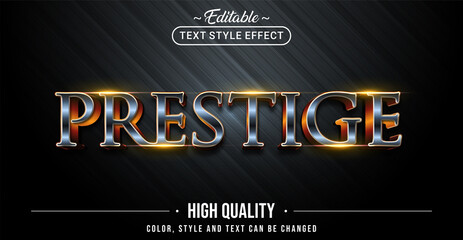 Editable text style effect - Prestige text style theme.