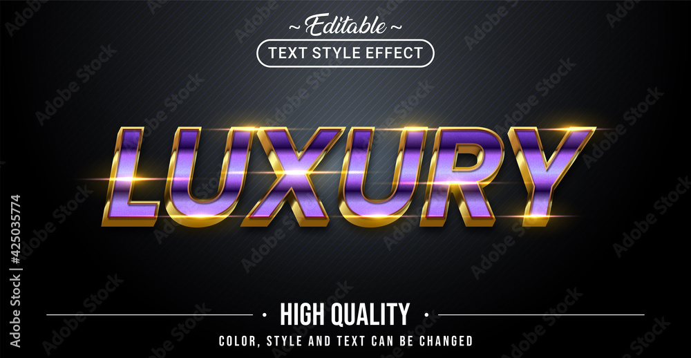 Poster editable text style effect - luxury text style theme.