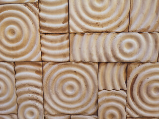 Fototapeta premium A beautiful wall of sandstone tiles