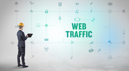 Engineer working on a new social media