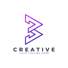 Initial Letter B line logo design. Geometric Line Style. Graphic alphabet symbol. Usable for Business and Branding Logos. Flat Vector Logo Design Ideas Template Element. Eps10 Vector