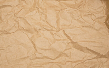  Crumpled kraft paper brown background texture. Recycle brown paper crumpled texture. Old paper surface for background.