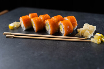sushi with salmon