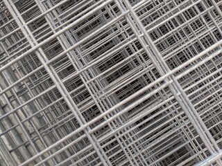 texture and background of metal gratings closeup photo