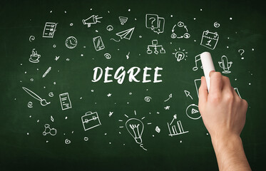 Hand drawing education concept concept