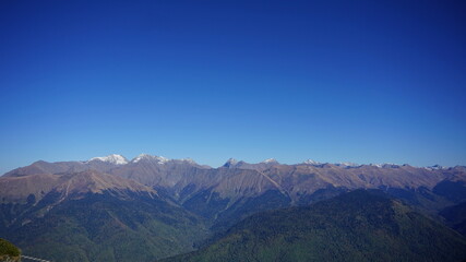 view of the mountains in krasnaya polyana, Sochi