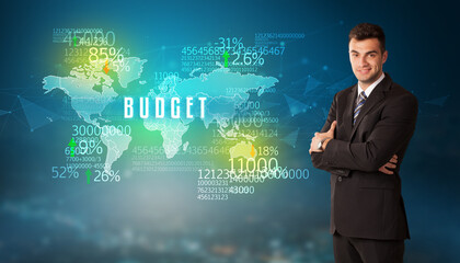 Businessman thinking about market concept