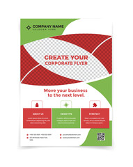 Fototapeta premium Corporate flyer design template, flyer / brochure / poster / leaflet for markenting agency. 