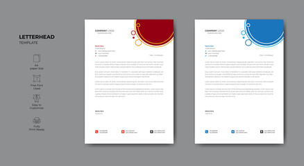 Elegant minimalist style letterhead template design. Business style letter head template.