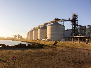 Trucks at the port