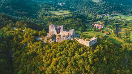 Fototapeta premium Medieval castle in forest