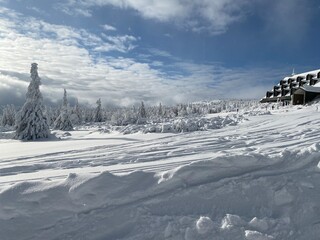 Obraz premium ski resort in winter