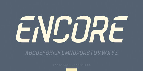Vector stylish sans serif font, uppercase letter set, alphabet, typography