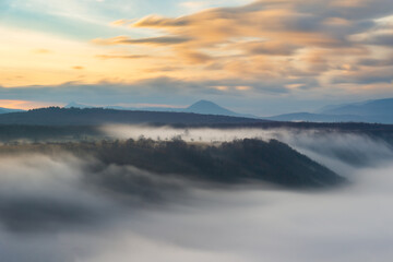 sunrise in the mountains