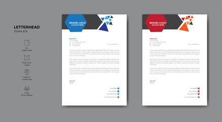 Corporate business letterhead template design. Letterhead design for your business or project.