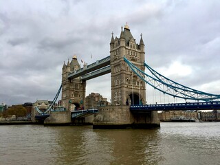 Fototapeta na wymiar Tower bridge in London. The most famous sightseeing spot in London. Bridge over Thames river.