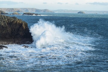 crashing waves