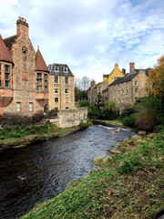 Fototapeta premium Dean village, Edinburgh. Picture made from Hawthornbank Ln. 