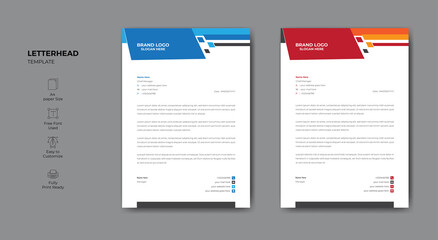 Minimalist style letterhead template design. Letterhead design for your business or project.