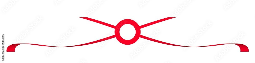 Poster red ribbon pattern. rendering an image.