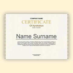 Template Certificate Vintage Elegant with Background Line center