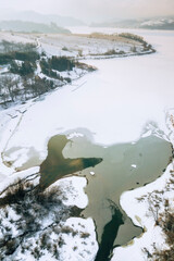 Frozen Czorsztyn Lake