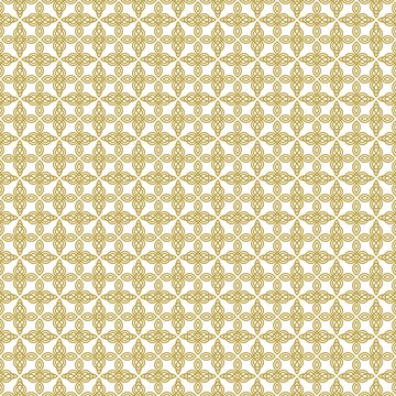 Geometric of round nails pattern. Design classic style gold on white background. Design print for illustration, texture, wallpaper, background.