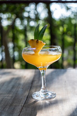 yellow cocktail glass 