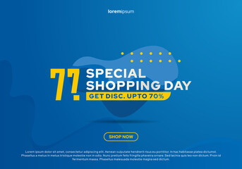 Obraz premium Sales promotion banner design for celebration of each month
