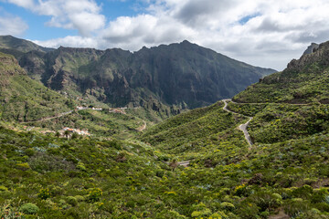 Naklejka premium The Teno massif is one of three volcanic formations that gave rise to Tenerife, Canary Islands,