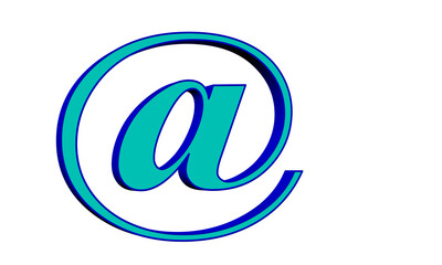 E-Mail, Symbol,  3-D Illustration vor weißem Hintergrund