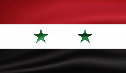 Grunge Syria flag. Syria flag with waving grunge texture.